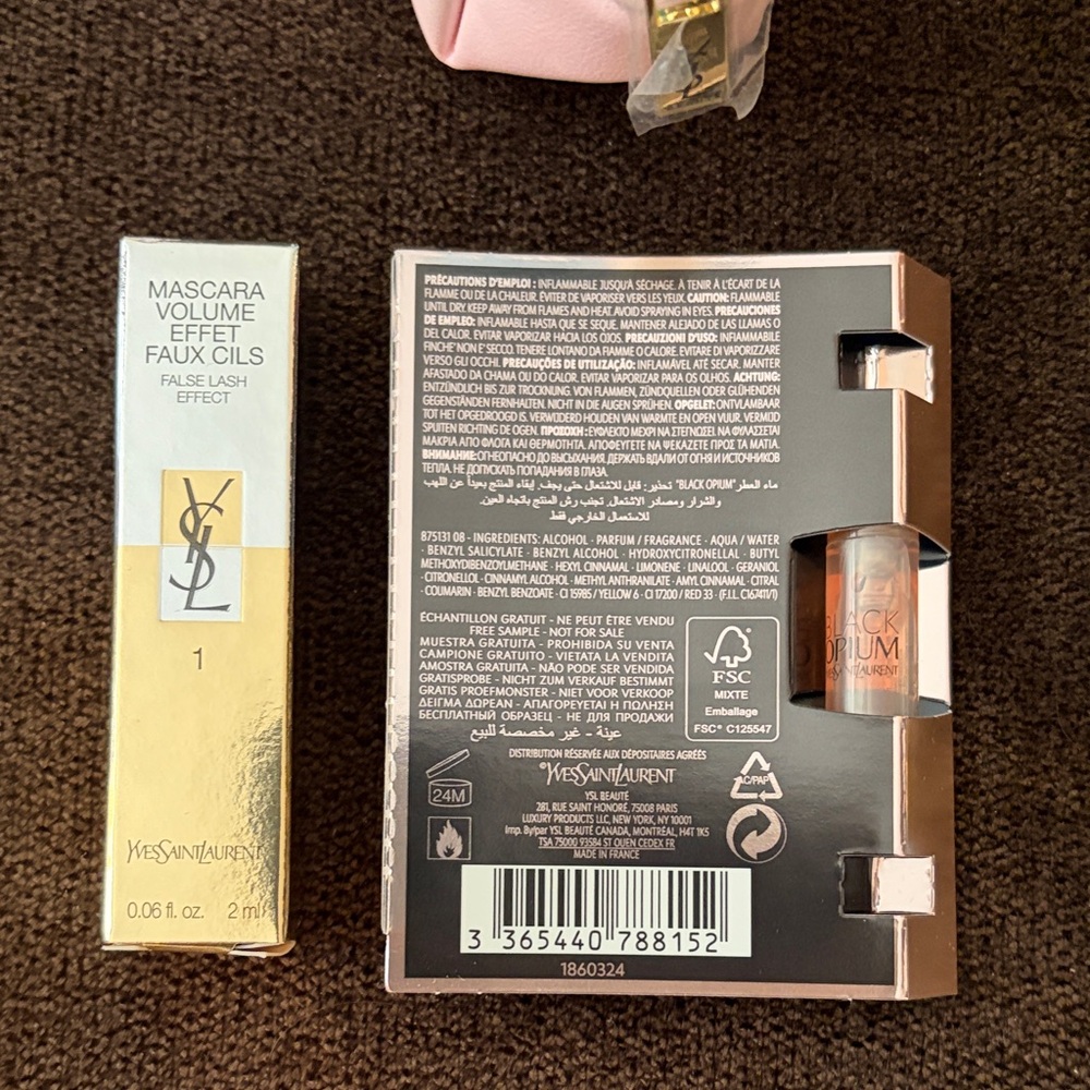 Yves Saint Laurent Ombre Pink and Aqua Cosmetic Pouch - Picture 4 of 6